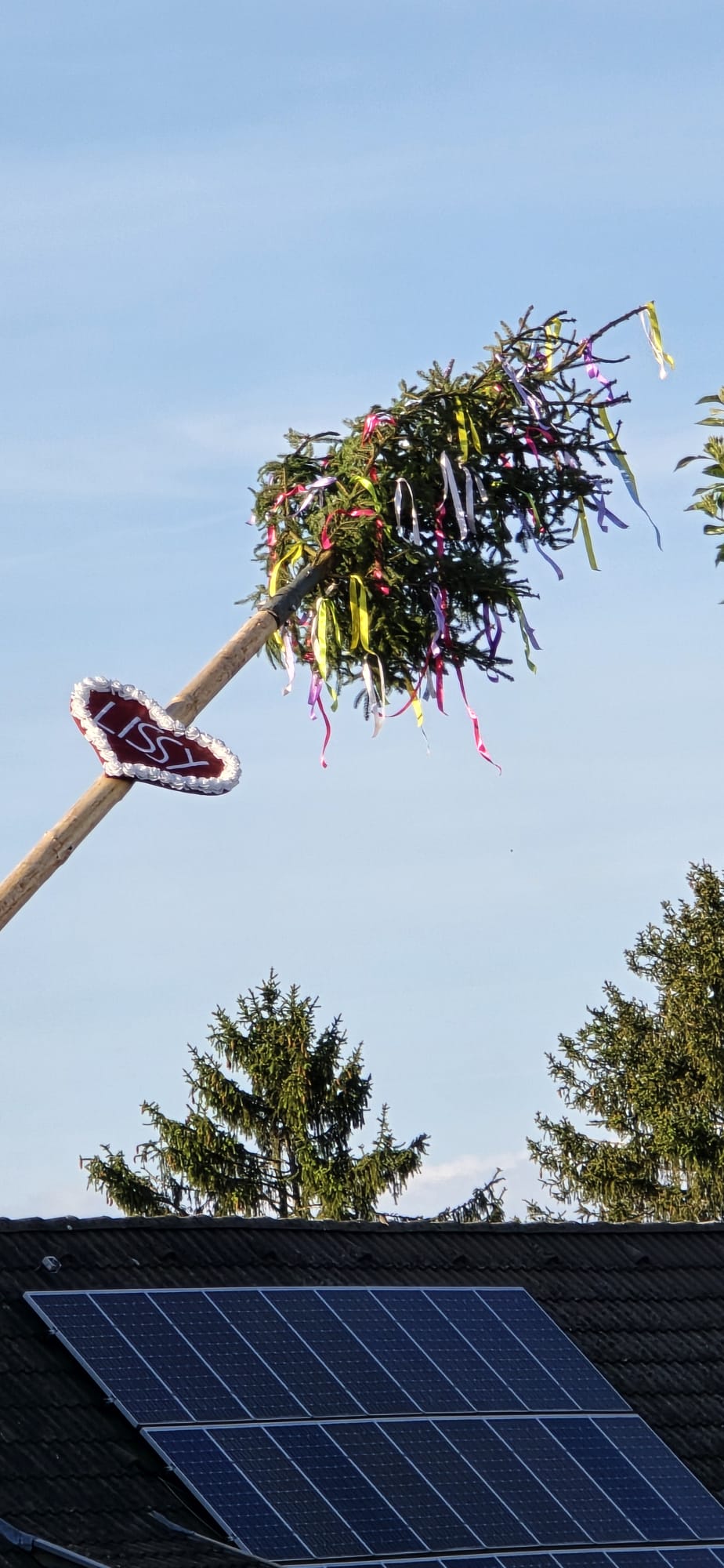 Maibaumaufstellung mit Publikum, Ittenbach 2025